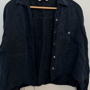 Women's Casual Navy Blouse